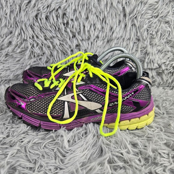 Brooks Adrenaline GTS 15 Running Shoes Womens 8.5 Purple Black 1201251B612 - Picture 6 of 9